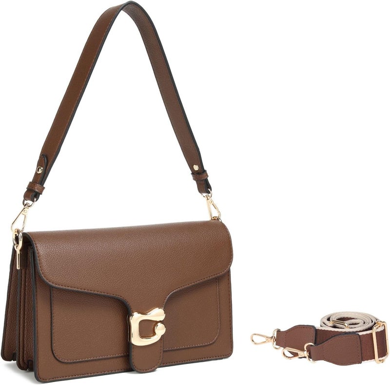 Travistar Store Crossbody Bags for Women Trendy - Small Cross Body Purse Shoulder Bag Leather Handbags Evening Clutch with 2 Straps - Image 1